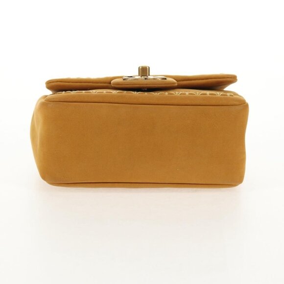 CHANEL Chain Shoulder Bag Suede Yellow Gold CC Auth 145362A - Picture 6 of 16